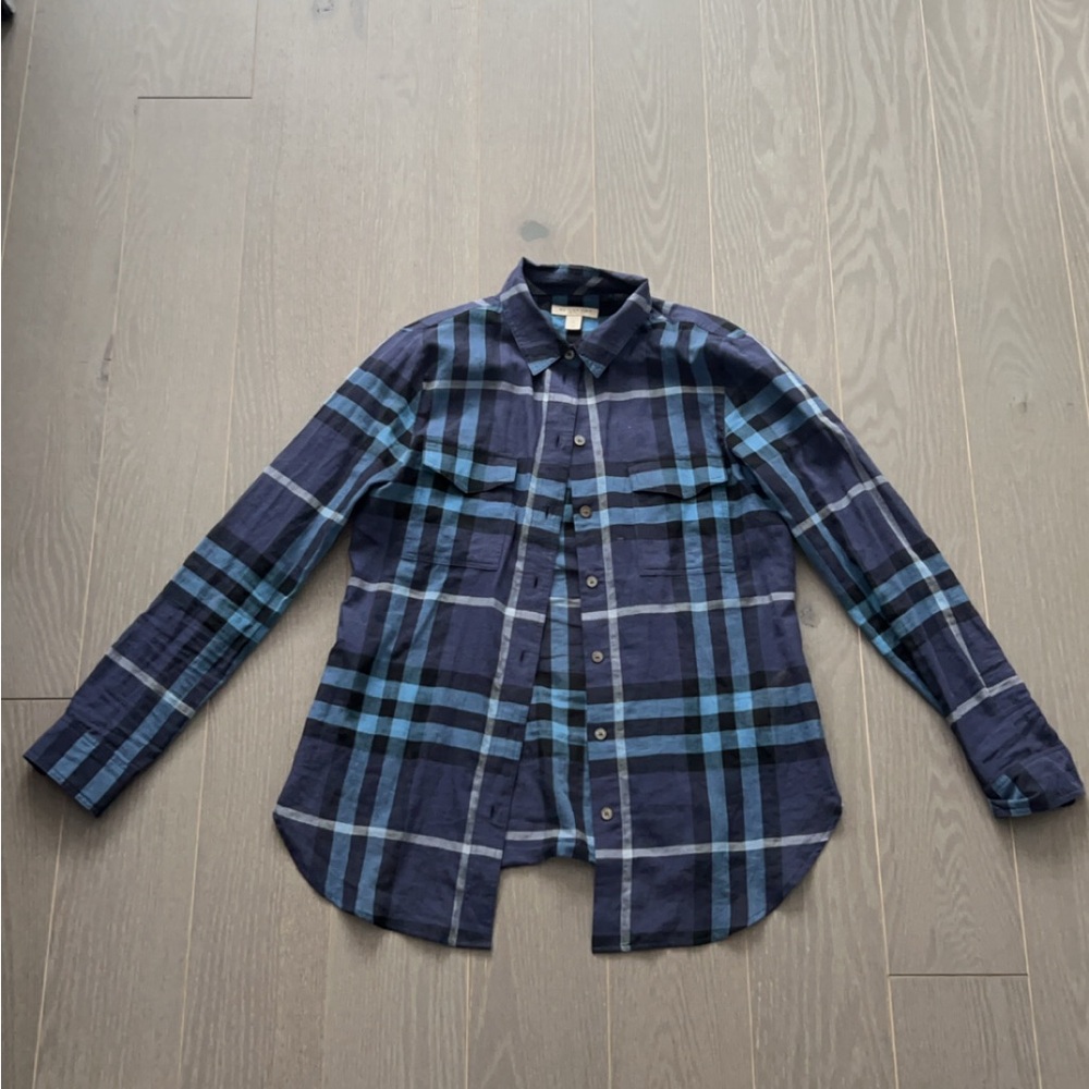Authentic Burberry Brit Plaid Button-Up Shirt - Size XSmall